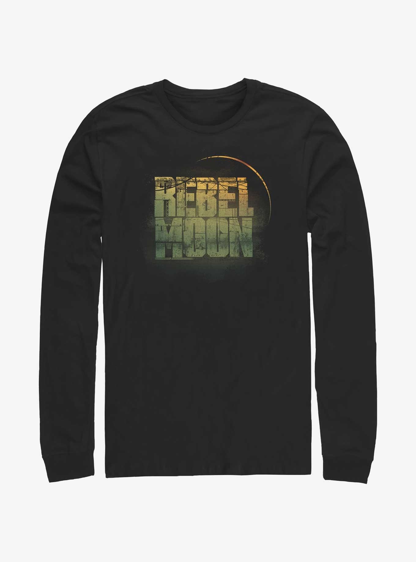 Rebel Moon Faded Logo Long-Sleeve T-Shirt, BLACK, hi-res