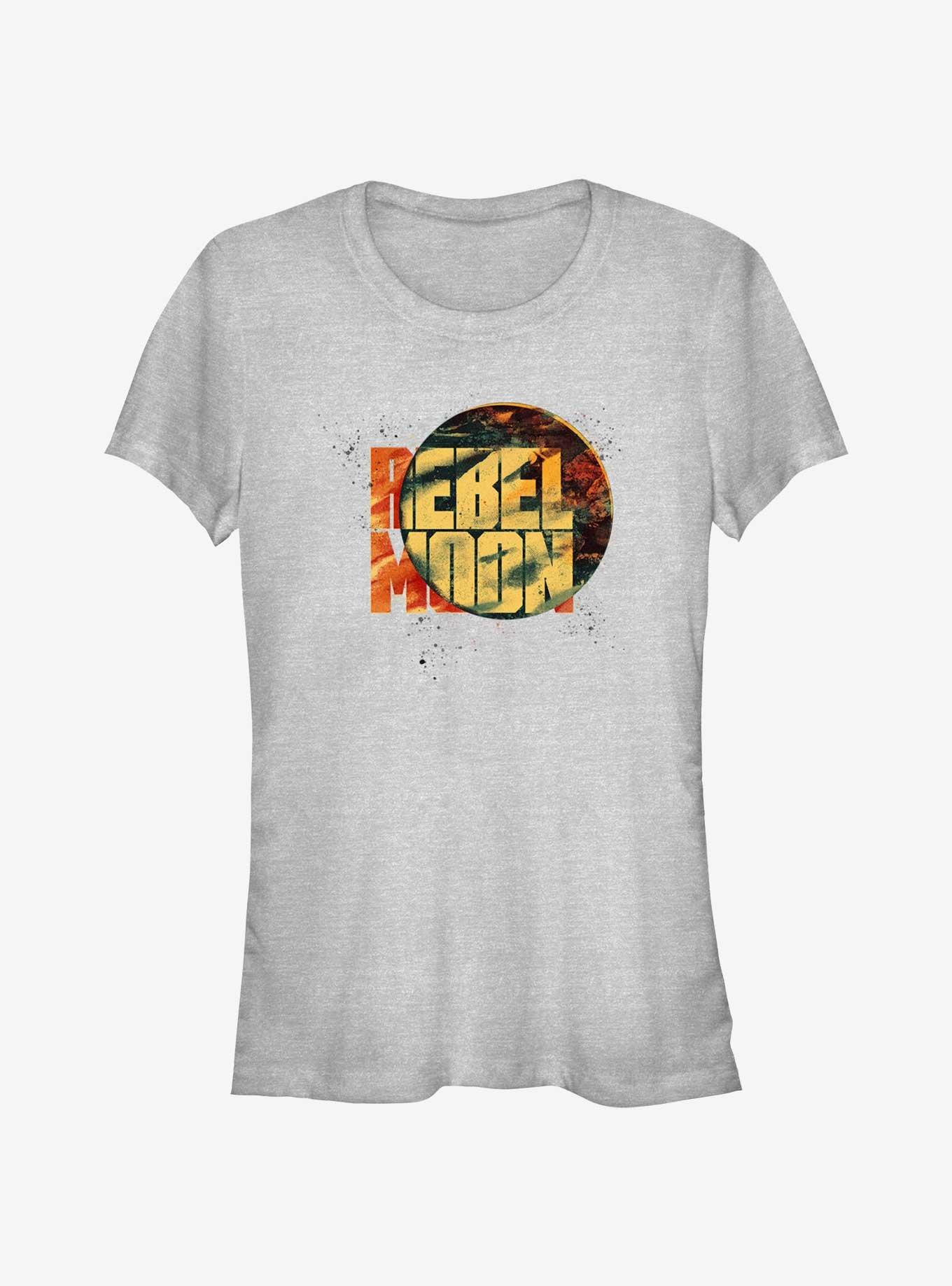 Rebel Moon Splatters Logo Girls T-Shirt, ATH HTR, hi-res