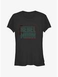 Rebel Moon Symbols Logo Girls T-Shirt, BLACK, hi-res