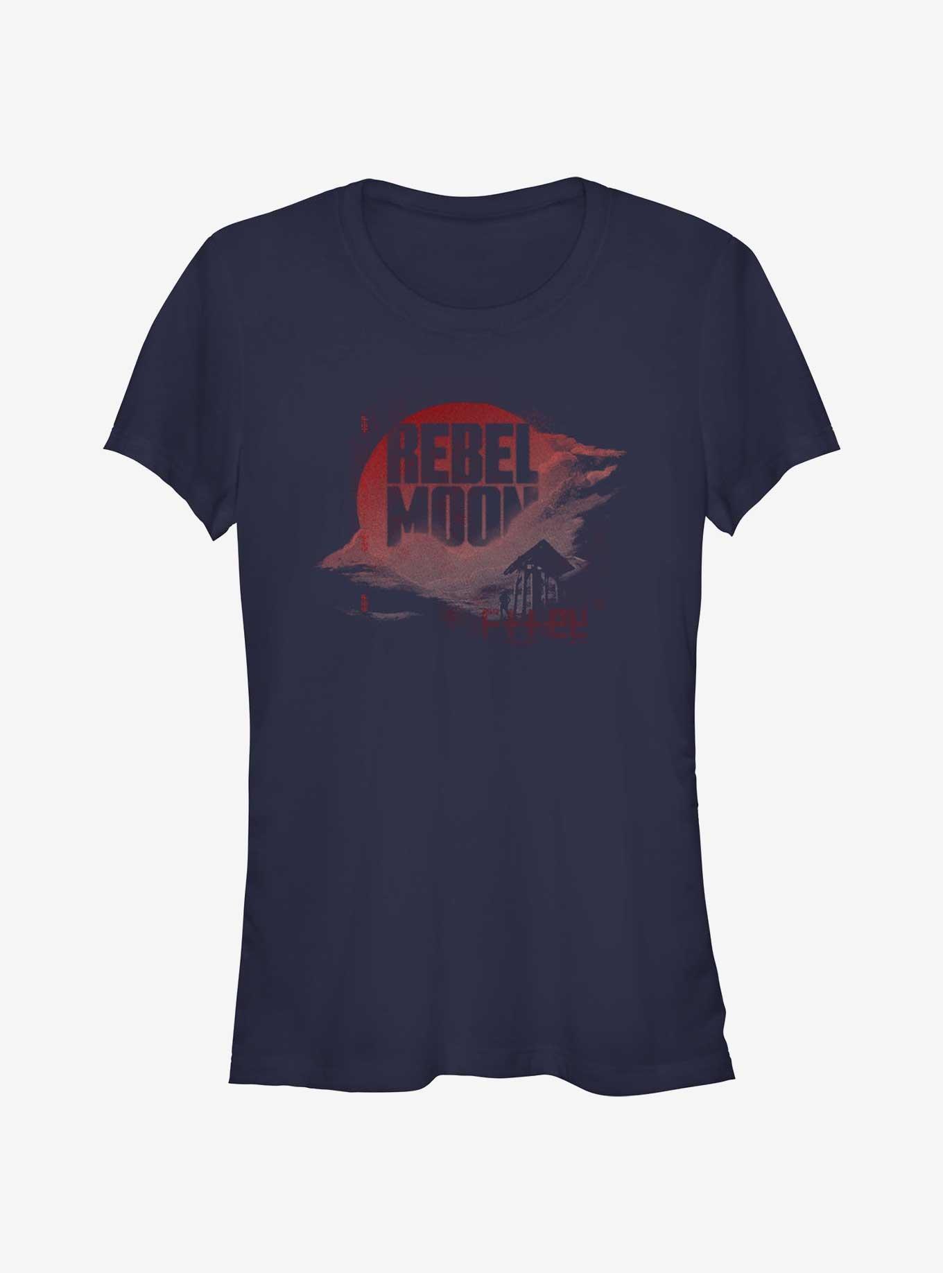 Rebel Moon Clouds Girls T-Shirt, NAVY, hi-res