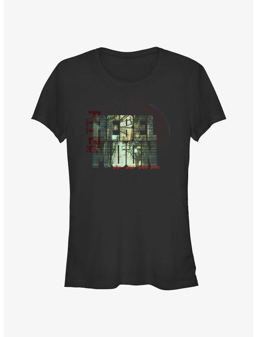 Rebel Moon Urban Graphic Logo Girls T-Shirt, BLACK, hi-res