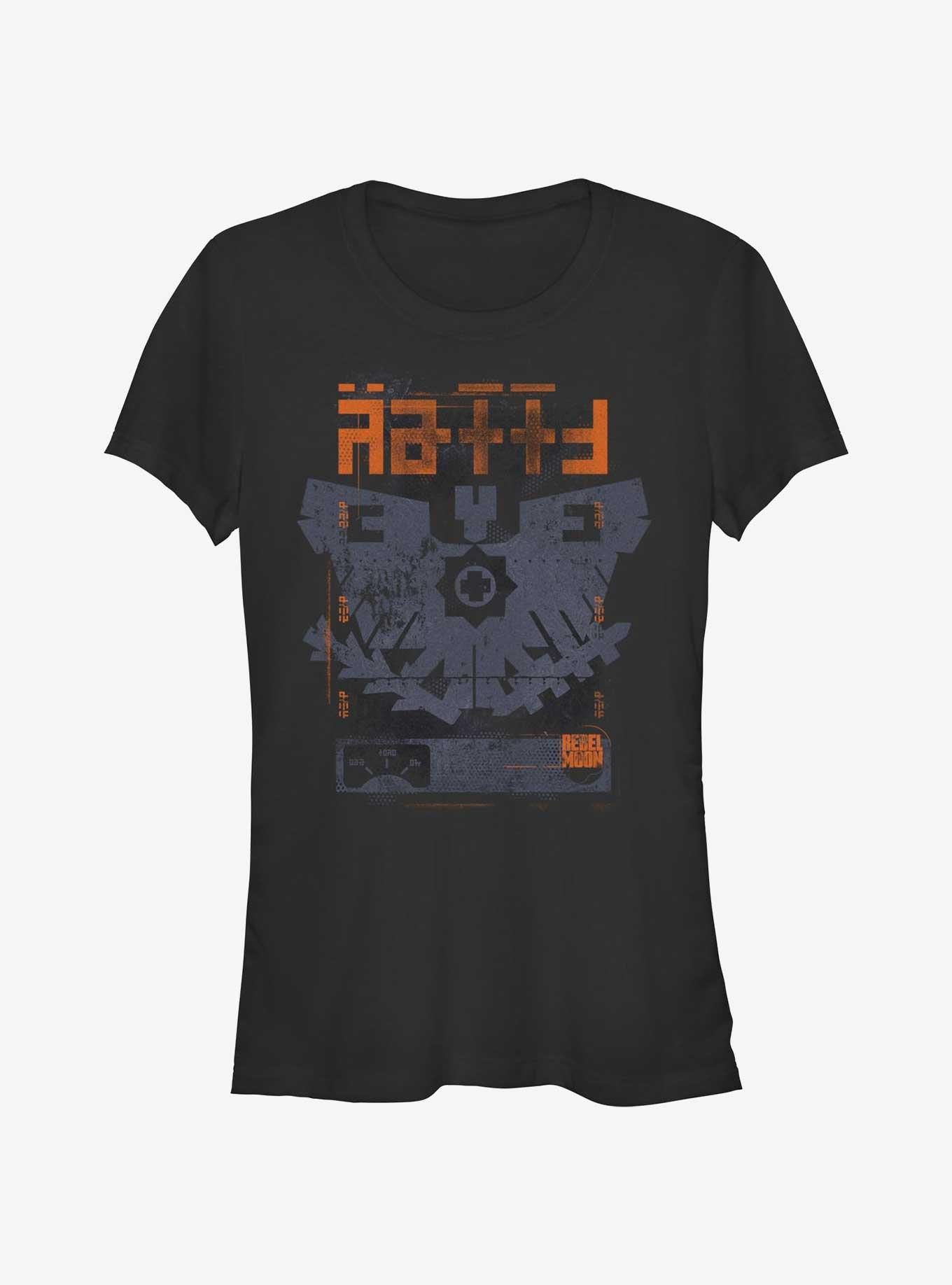 Rebel Moon Eagle Crest Girls T-Shirt, BLACK, hi-res