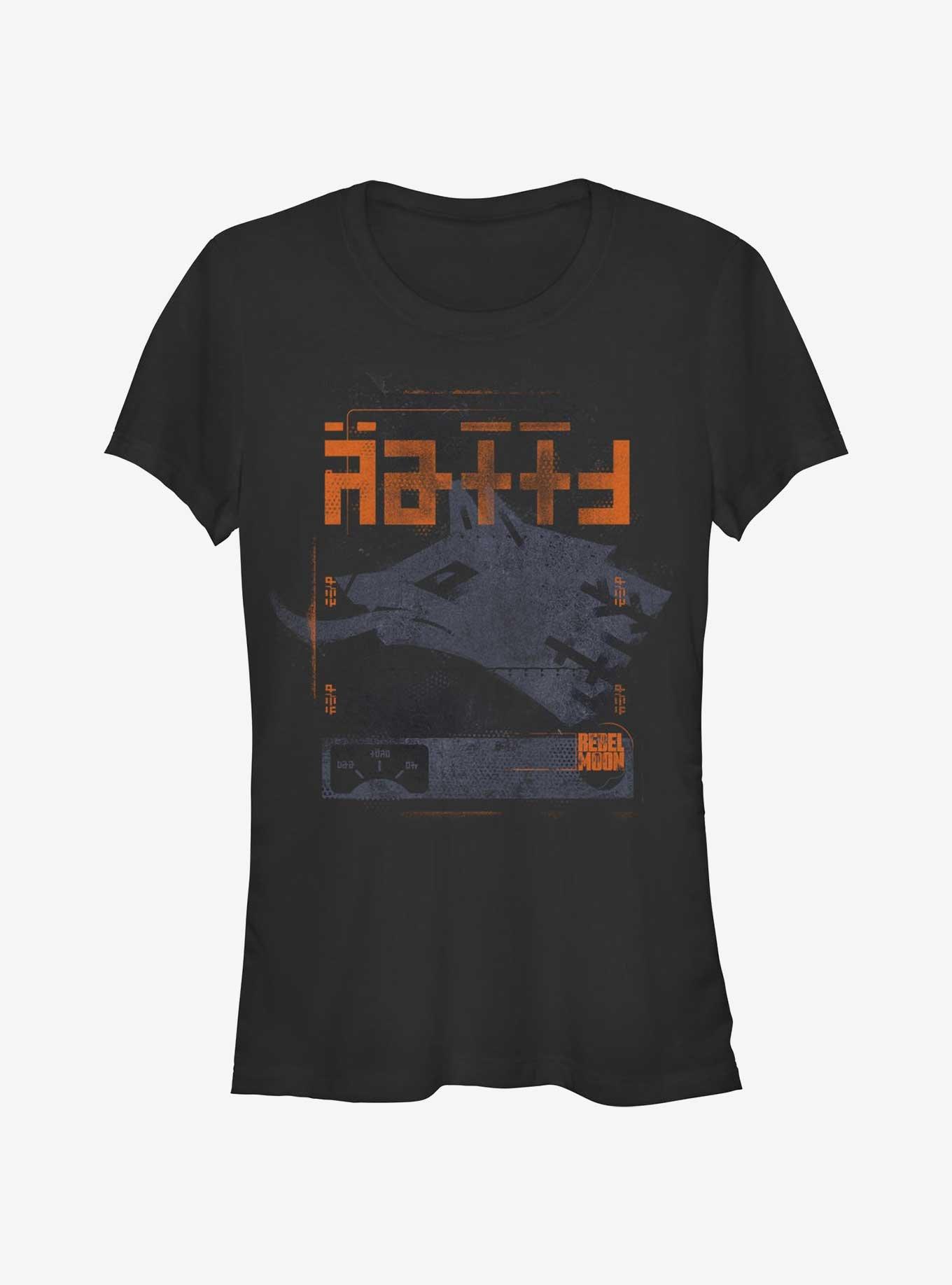 Rebel Moon Wolf Crest Girls T-Shirt, BLACK, hi-res
