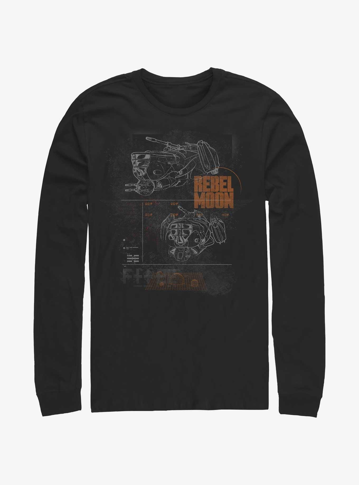 Rebel Moon Wings Space Fighters Long-Sleeve T-Shirt, BLACK, hi-res