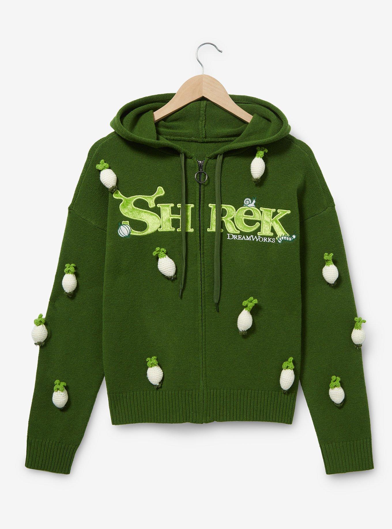 Shrek Logo Onion Knit Women's Zippered Hoodie - BoxLunch Exclusive