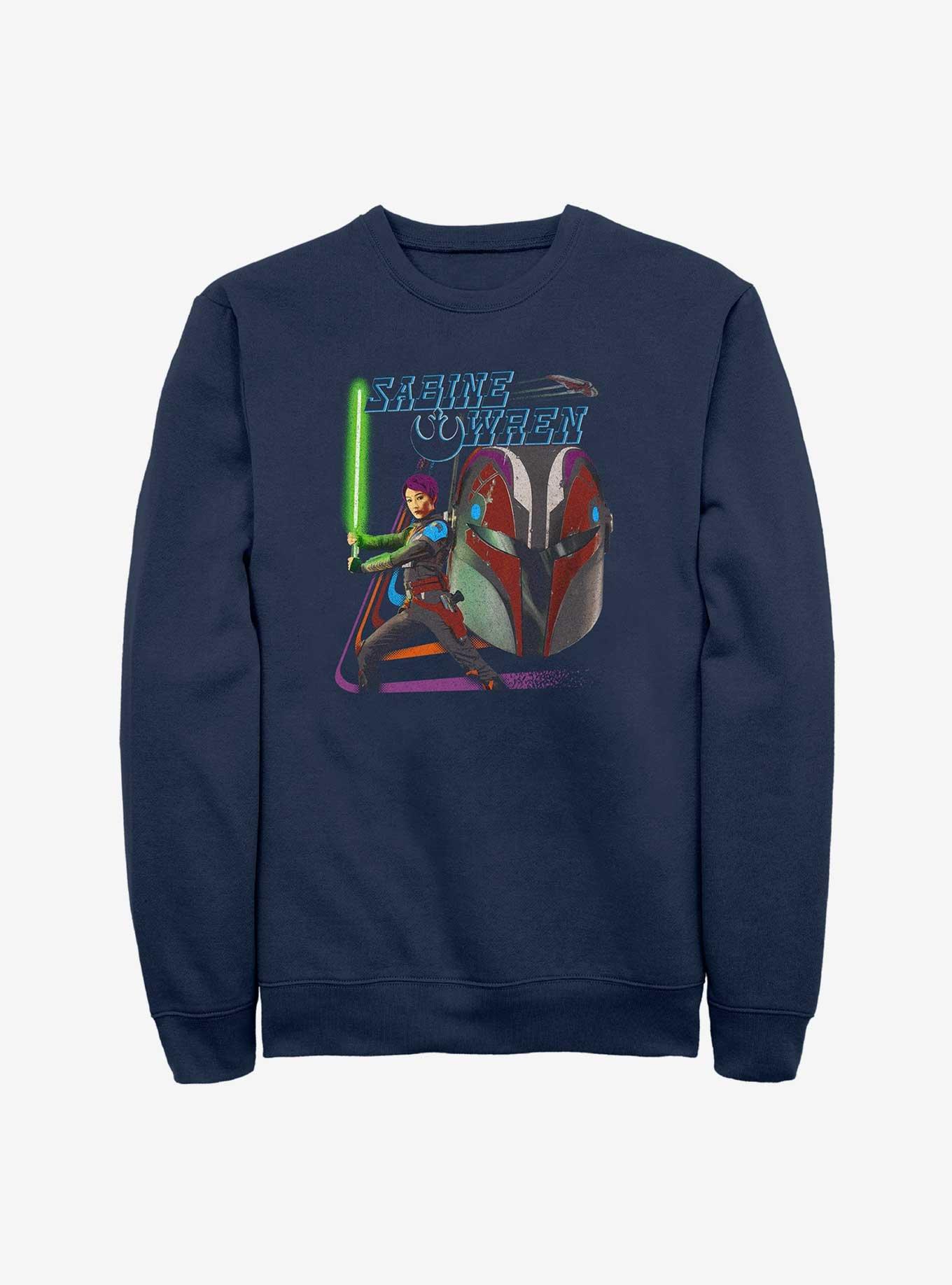 Star Wars Ahsoka Sabine Wren Sweatshirt Her Universe Web Exclusive, NAVY, hi-res