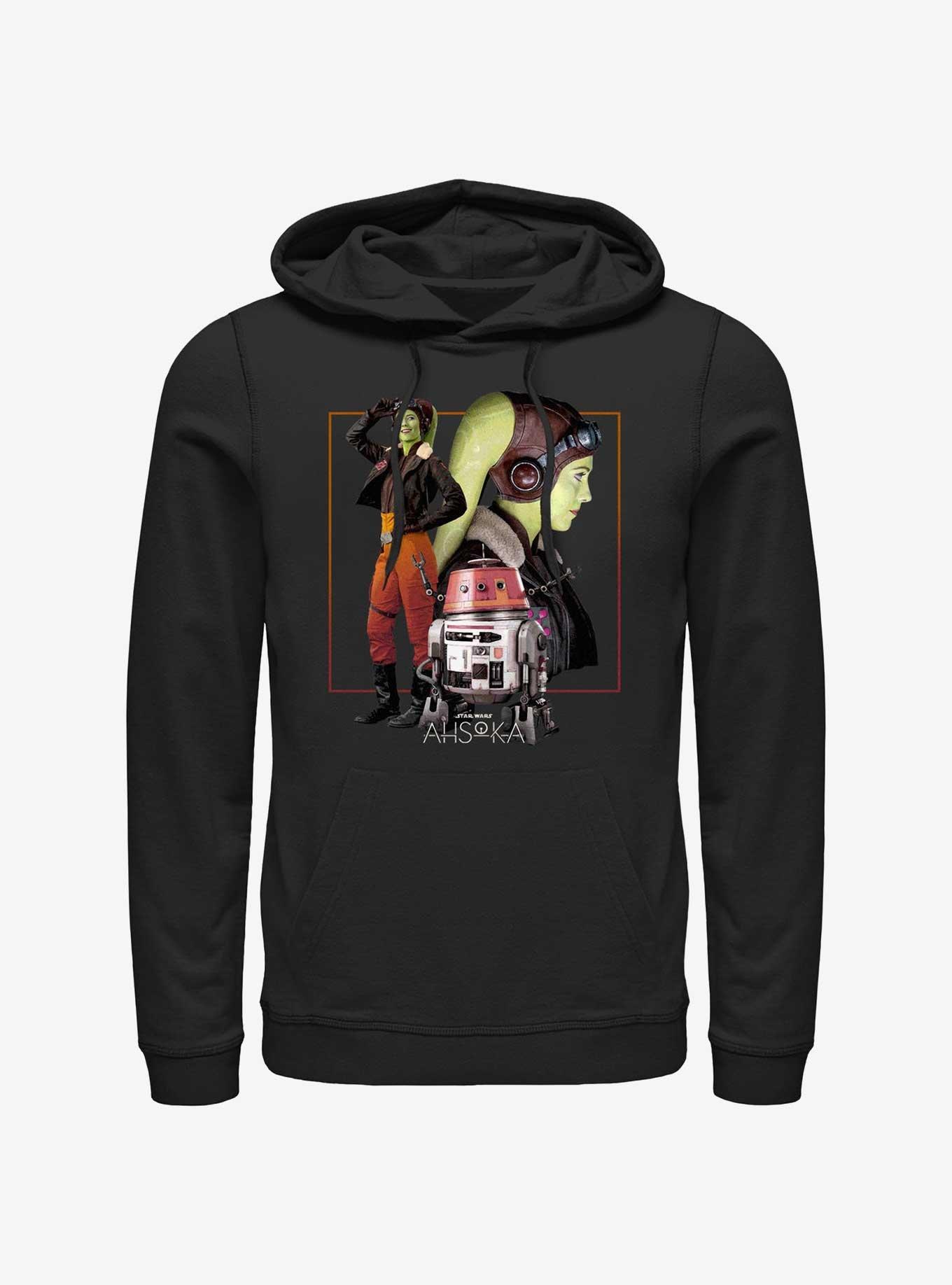 Star Wars Ahsoka Hera Syndulla And Chopper Hoodie, BLACK, hi-res