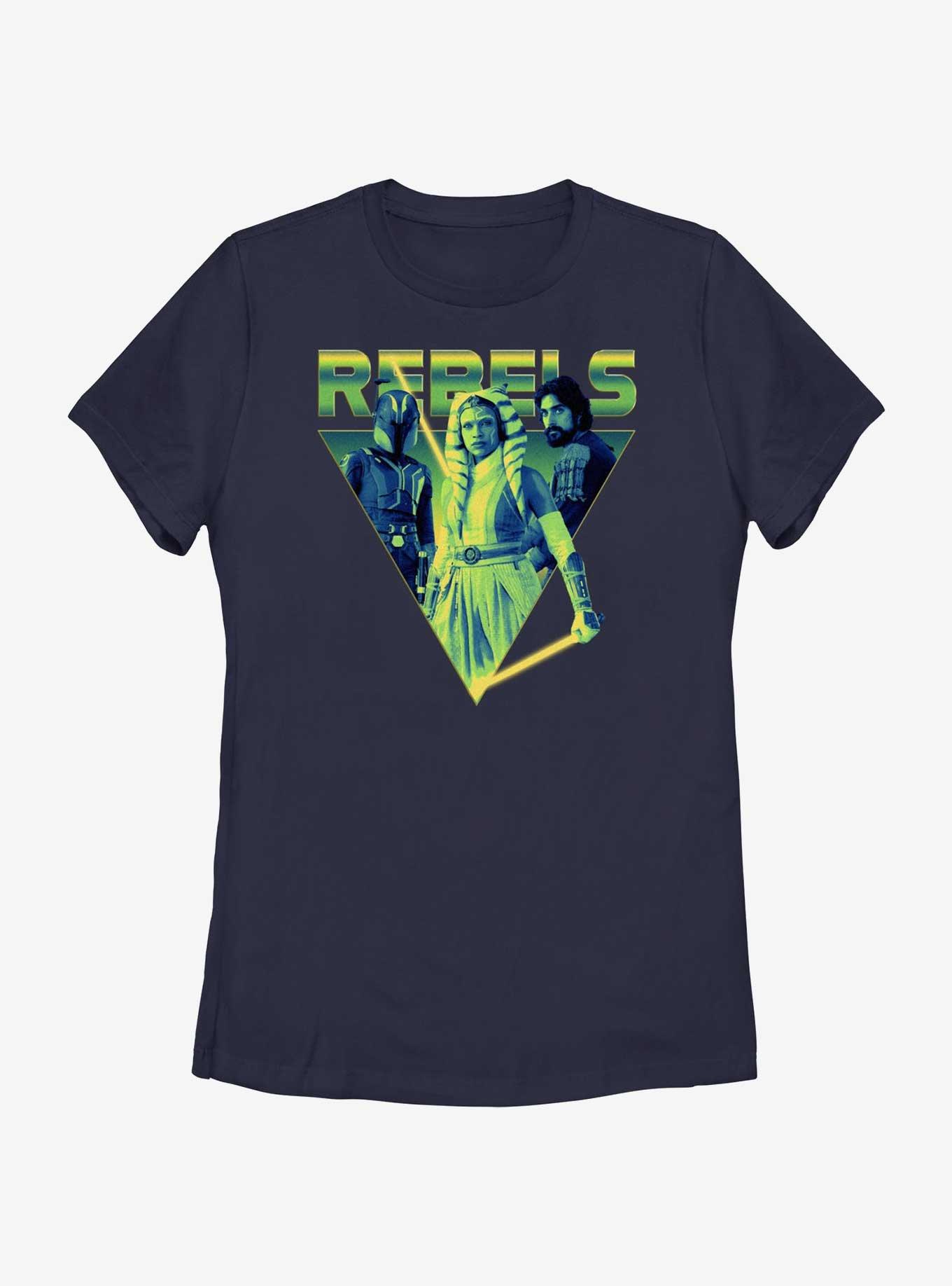 Star Wars Ahsoka Rebels Sabine Ahsoka Ezra Womens T-Shirt, NAVY, hi-res