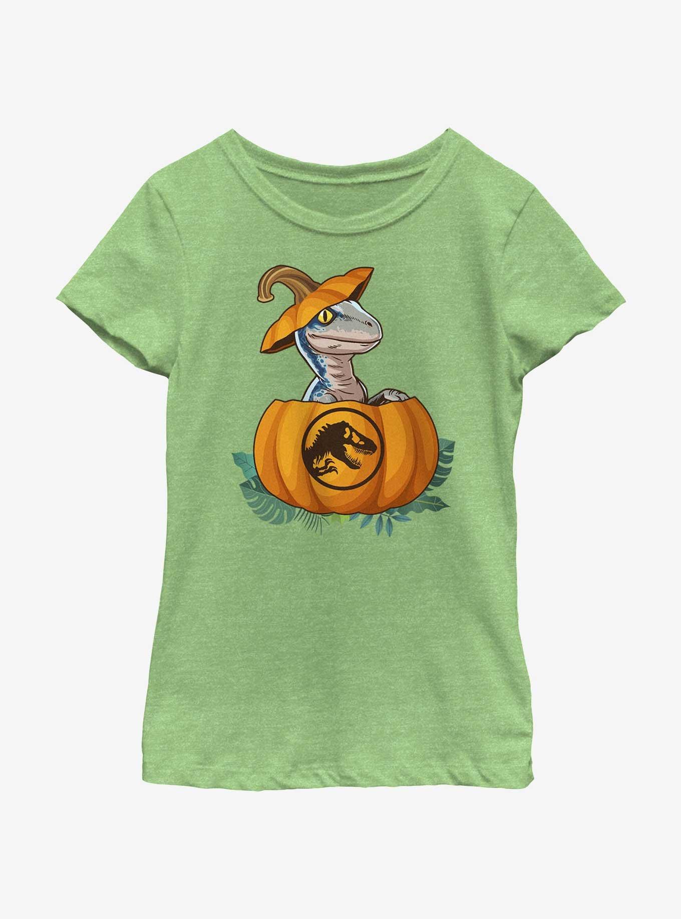 Jurassic Park Raptor Pumpkin Hatch Youth Girls T-Shirt, , hi-res