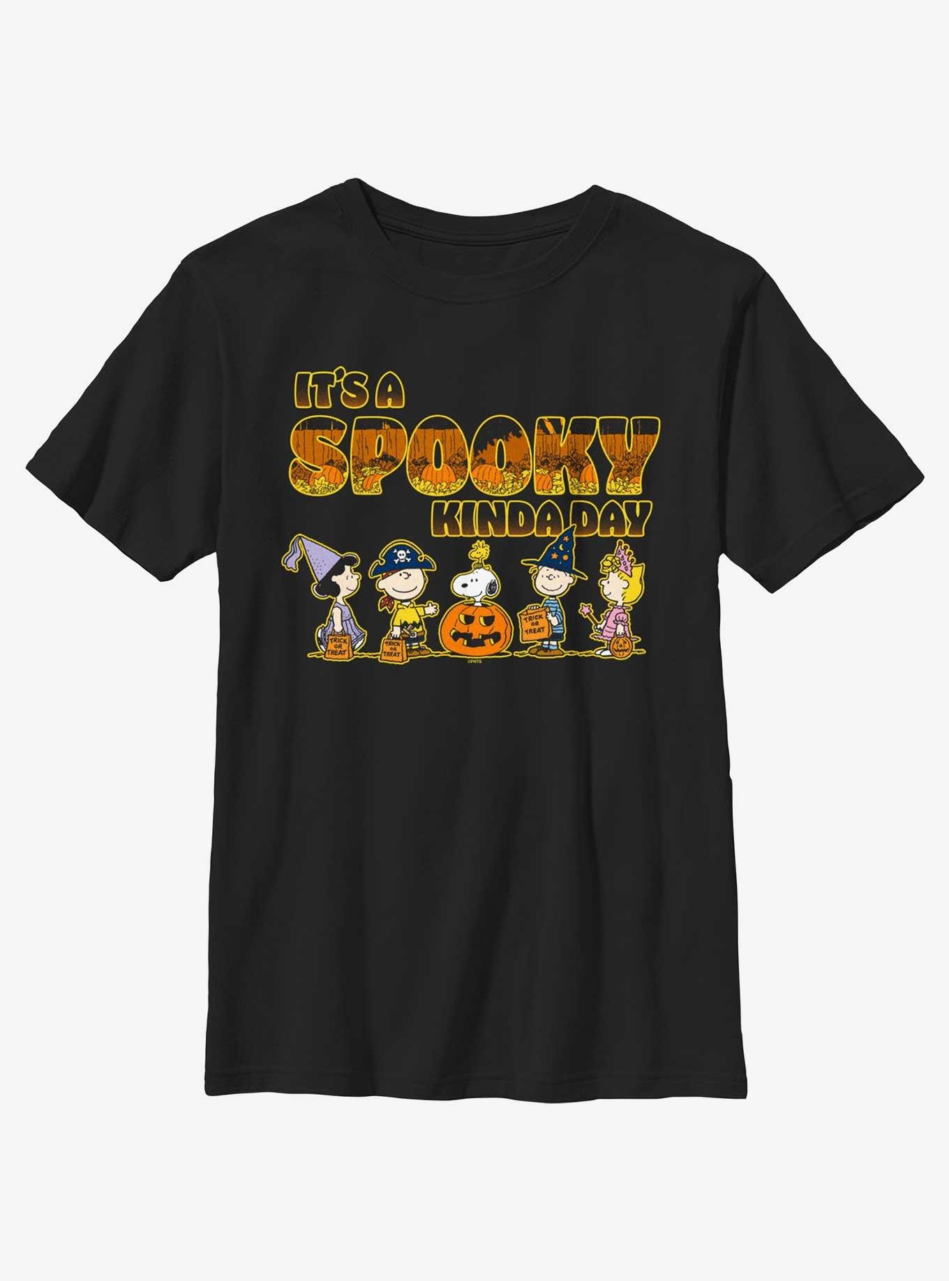 Peanuts Spooky Kinda Day Youth T-Shirt, , hi-res
