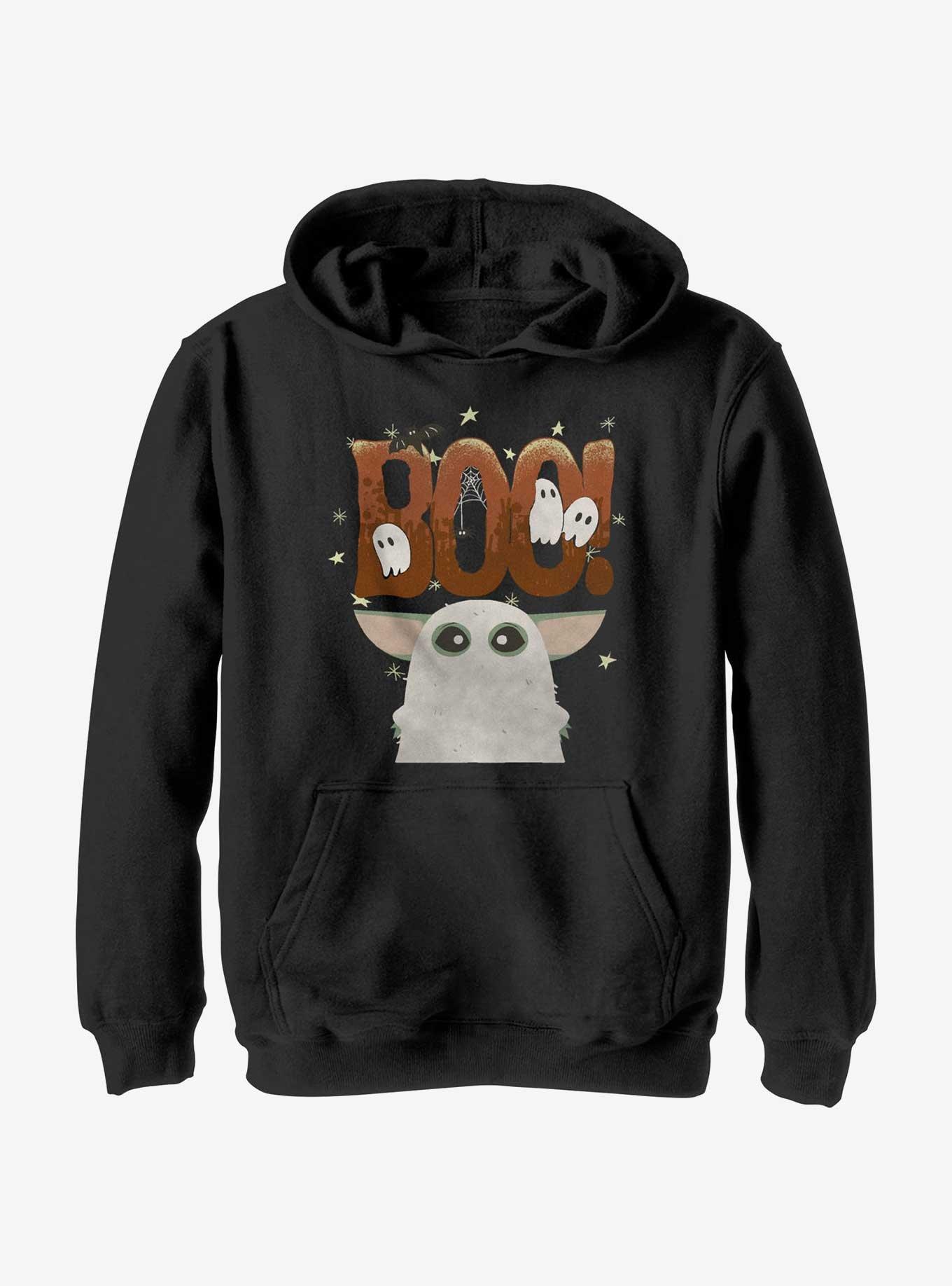 Star Wars The Mandalorian Boo Ghost Grogu Youth Hoodie, , hi-res