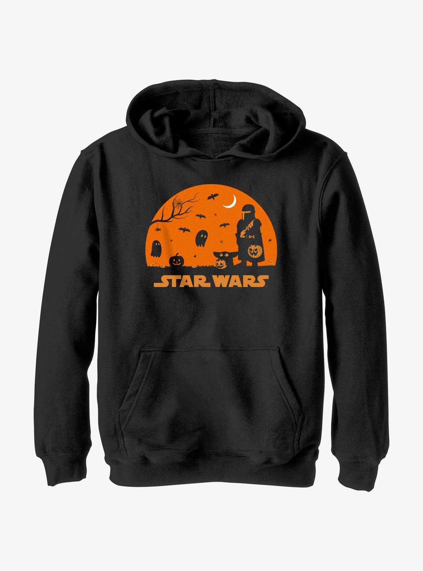 Star Wars The Mandalorian Mando And Grogu Haunt Youth Hoodie, , hi-res