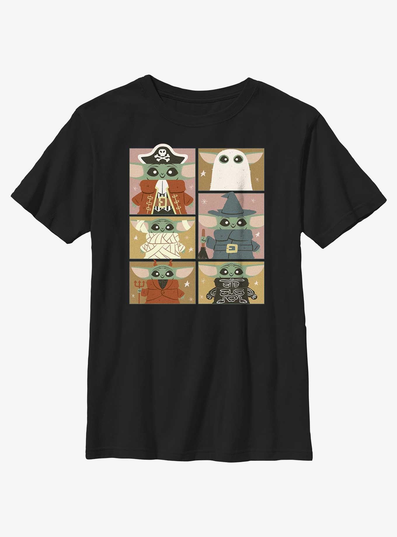 Star Wars The Mandalorian Grogu Halloween Costumes Grid Youth T-Shirt, , hi-res
