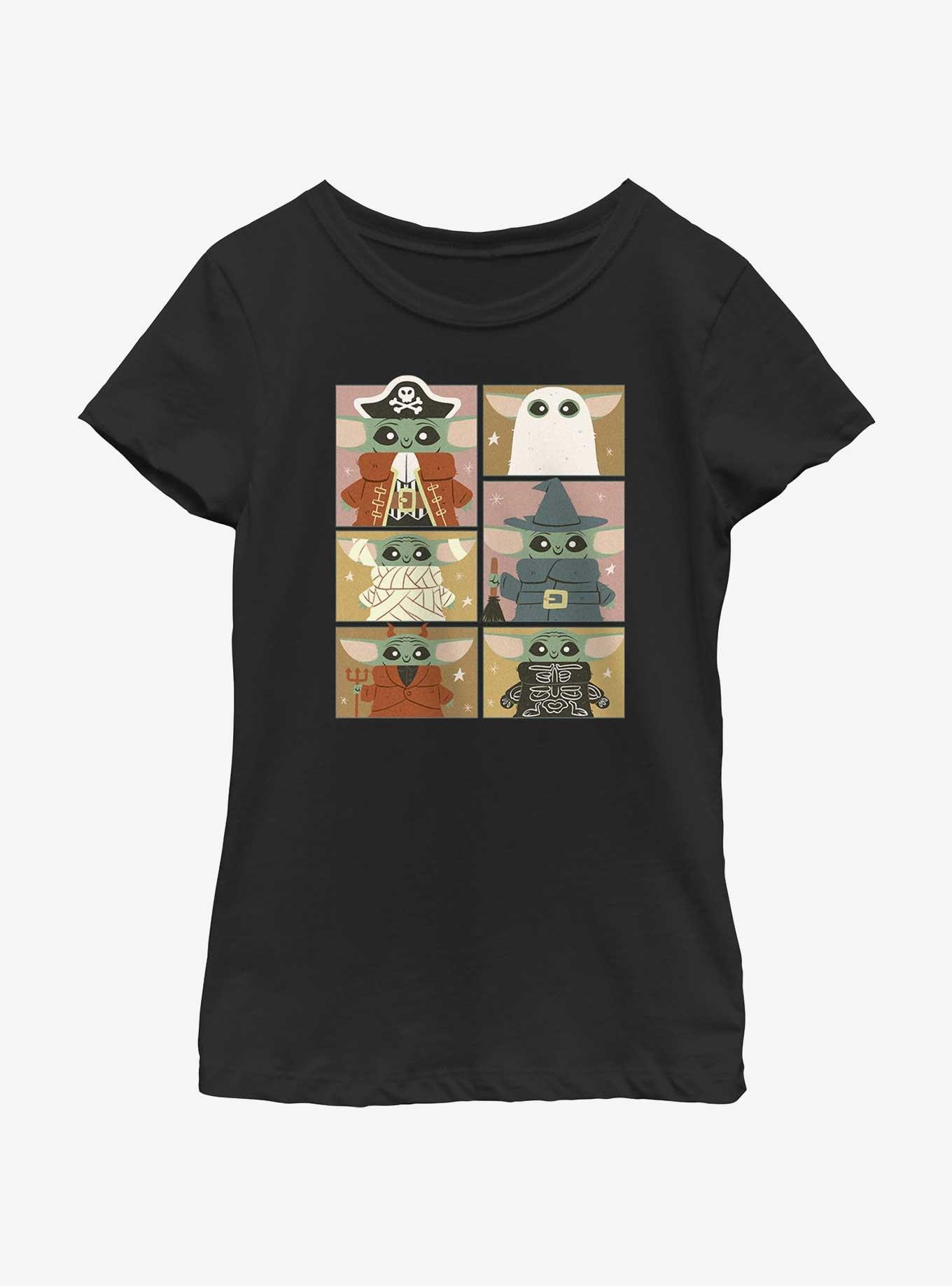 Star Wars The Mandalorian Grogu Halloween Costumes Grid Youth Girls T-Shirt, , hi-res