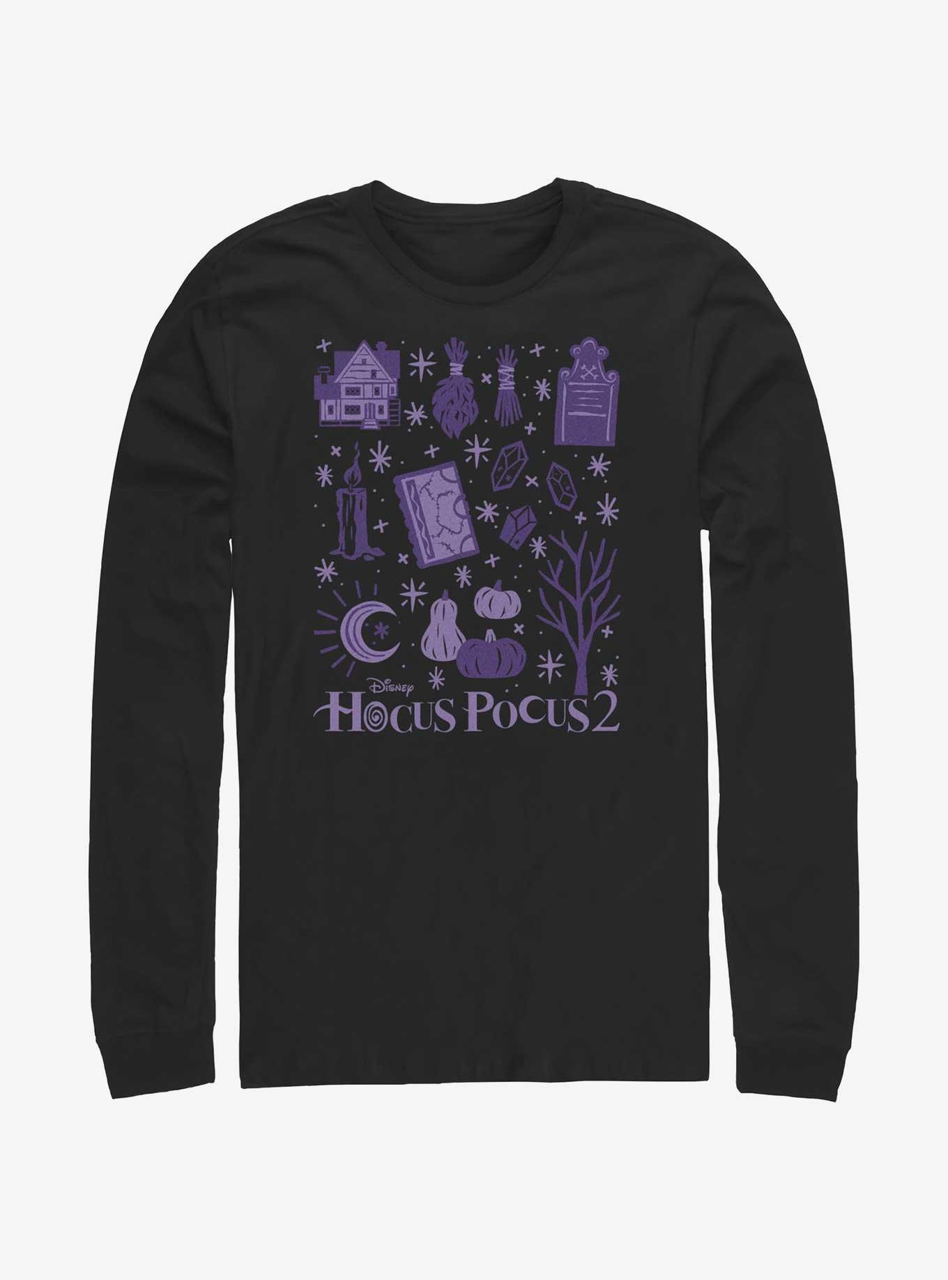 Disney Hocus Pocus Witchy Items Long-Sleeve T-Shirt, BLACK, hi-res