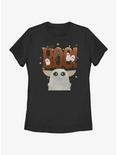 Star Wars The Mandalorian Boo Ghost Grogu Womens T-Shirt, BLACK, hi-res