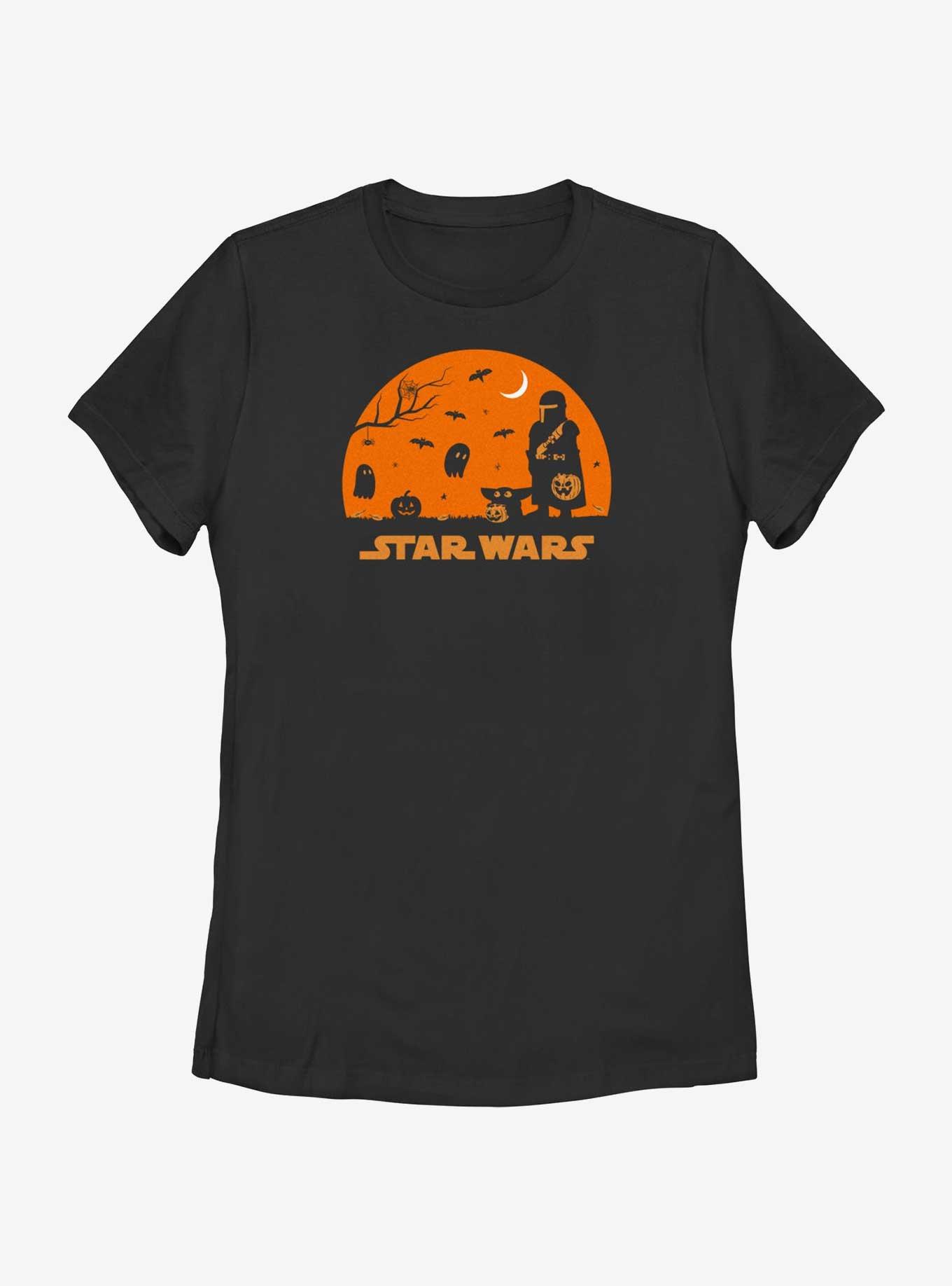 Star Wars The Mandalorian Mando And Grogu Haunt Womens T-Shirt, , hi-res