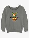 Tokidoki Pumpkin Scare Slouchy Sweatshirt, GRAY HTR, hi-res