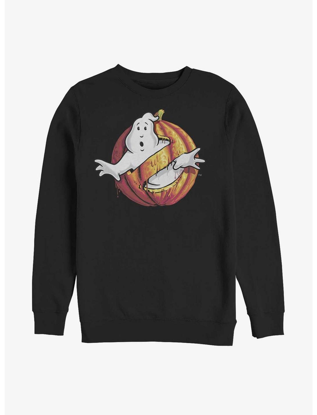Ghostbusters Logo Halloween Sweatshirt, BLACK, hi-res