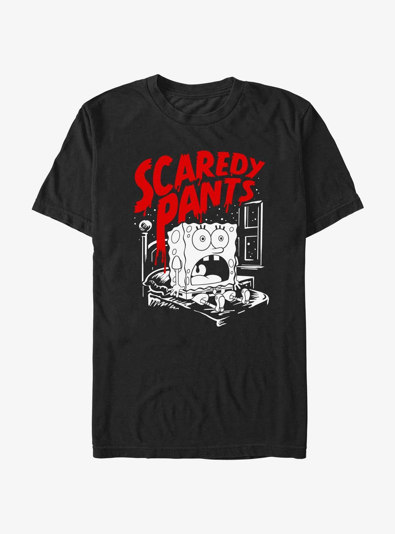 SpongeBob SquarePants Scaredy Pants T-Shirt, BLACK, hi-res