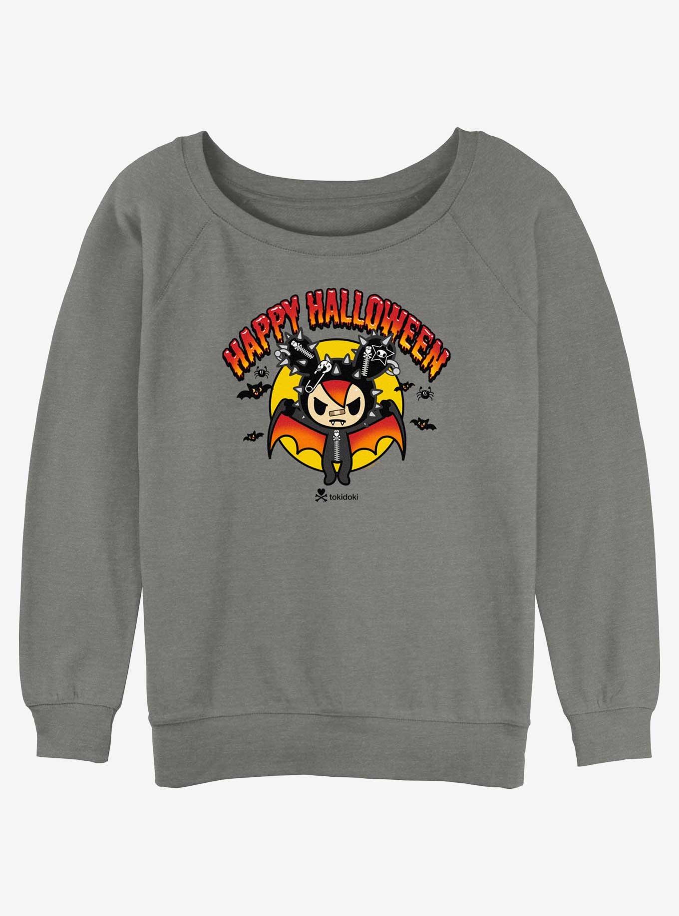 Tokidoki Batty Halloween Slouchy Sweatshirt, GRAY HTR, hi-res