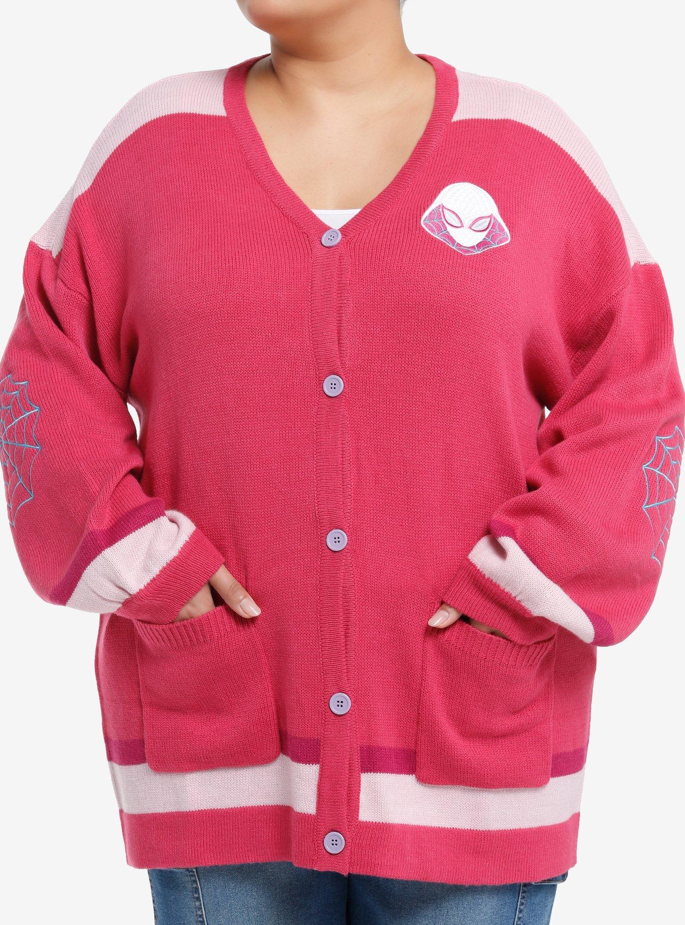 Her Universe Marvel Spider-Man: Across The Spider-Verse Spider-Gwen Cardigan Plus Size, MULTI, hi-res