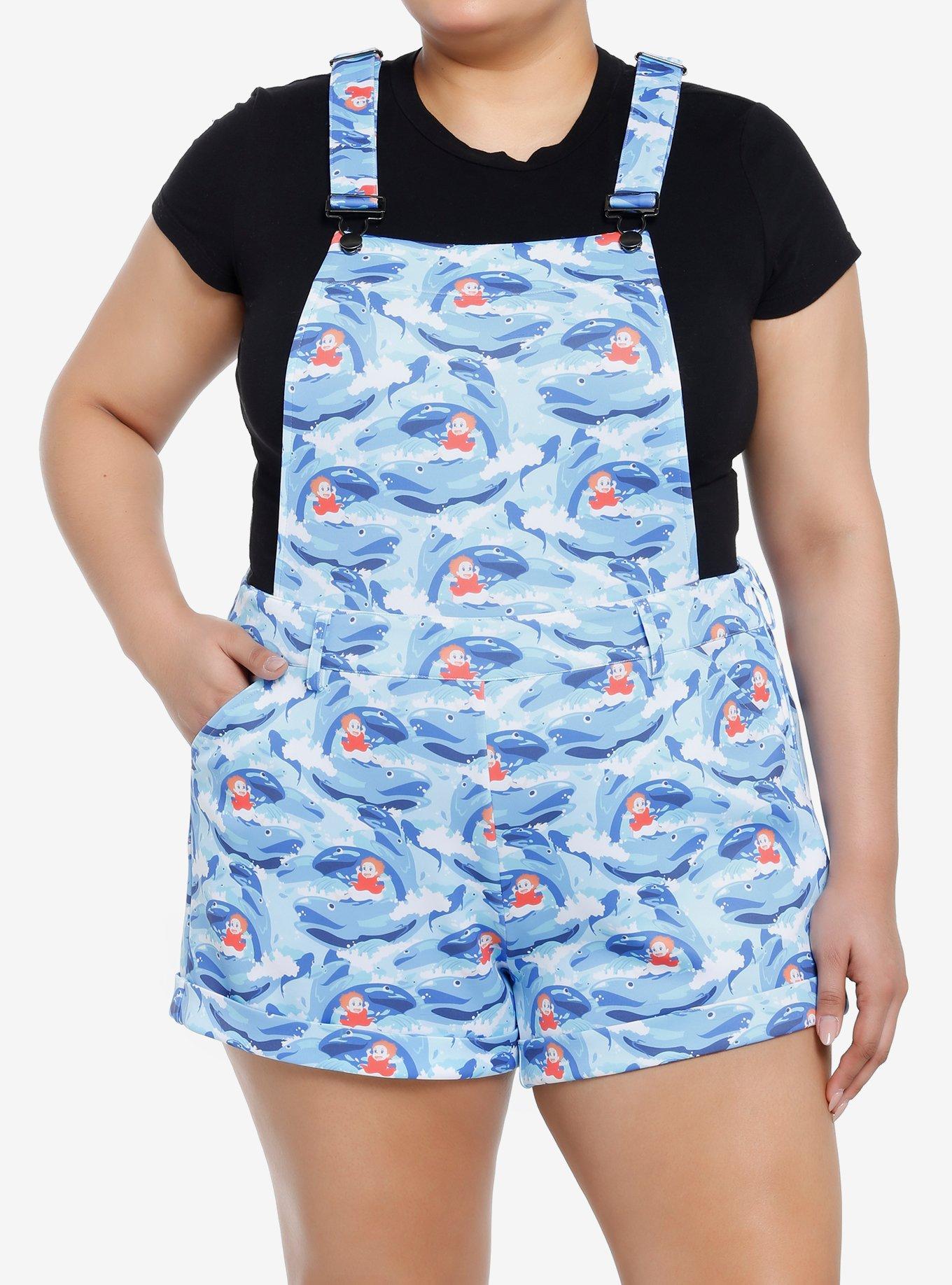 Studio Ghibli Ponyo Wave Scuba Shortalls Plus Size, , hi-res