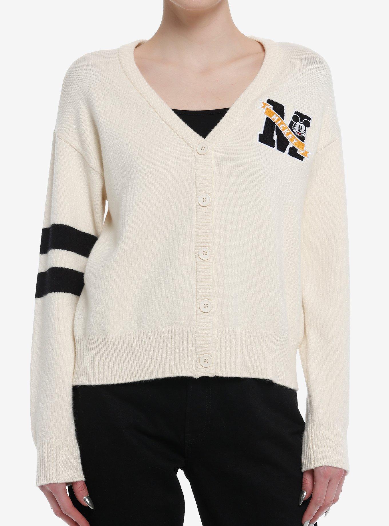 Her Universe Disney Mickey Mouse Varsity Stripe Retro Cardigan Her Universe Exclusive, , hi-res