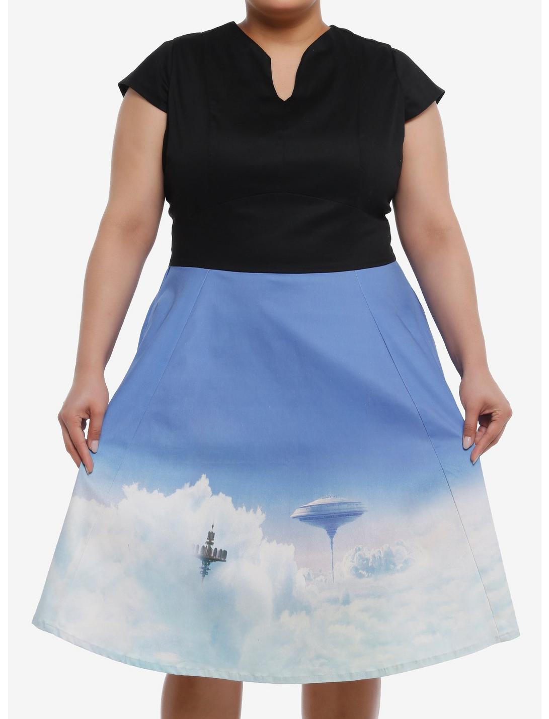Her Universe Star Wars Cloud City Retro Cap Sleeve Dress Plus Size Her Universe Exclusive, MULTI, hi-res