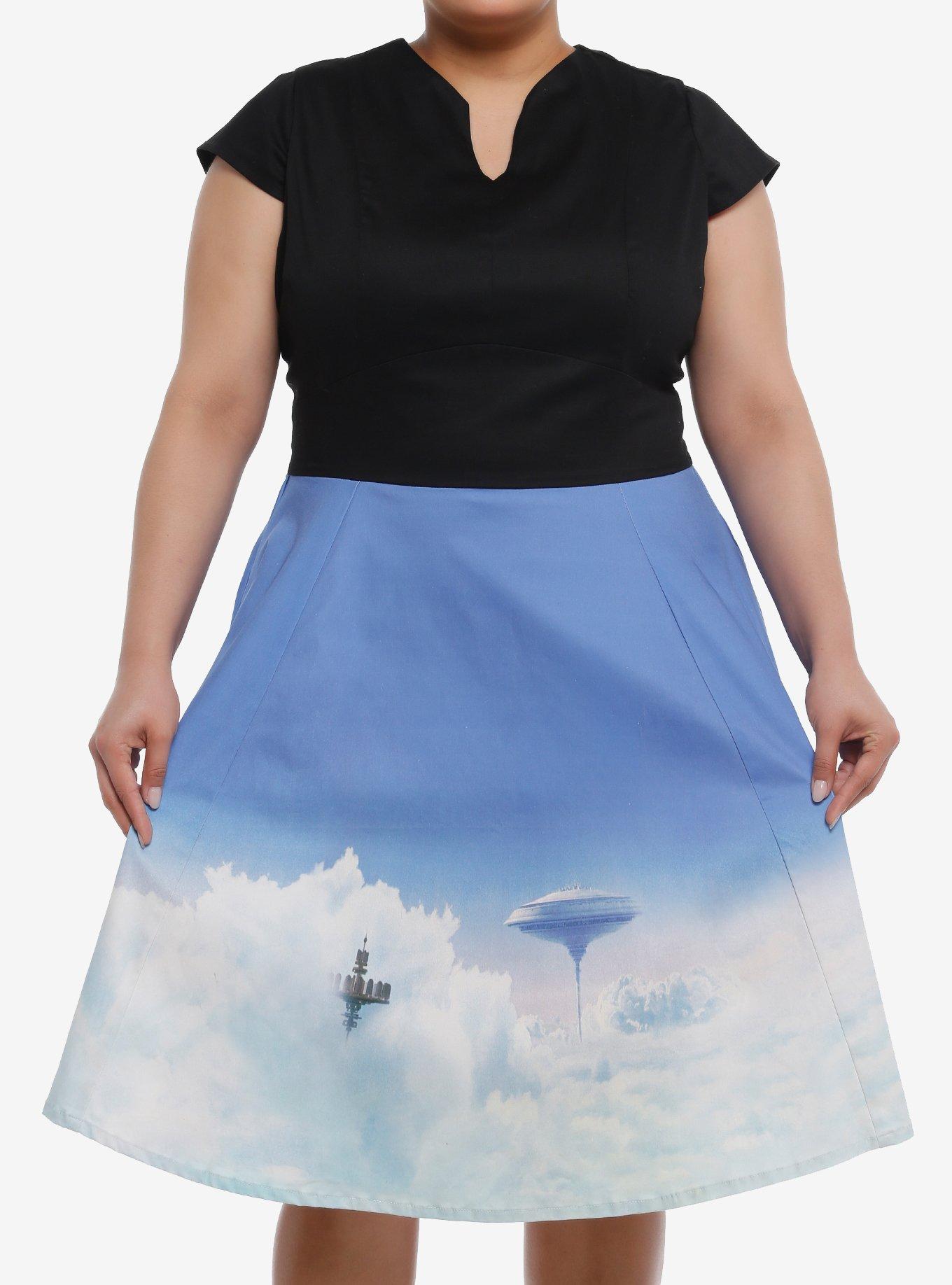 Her Universe Star Wars Cloud City Retro Cap Sleeve Dress Plus Size Her Universe Exclusive, MULTI, hi-res