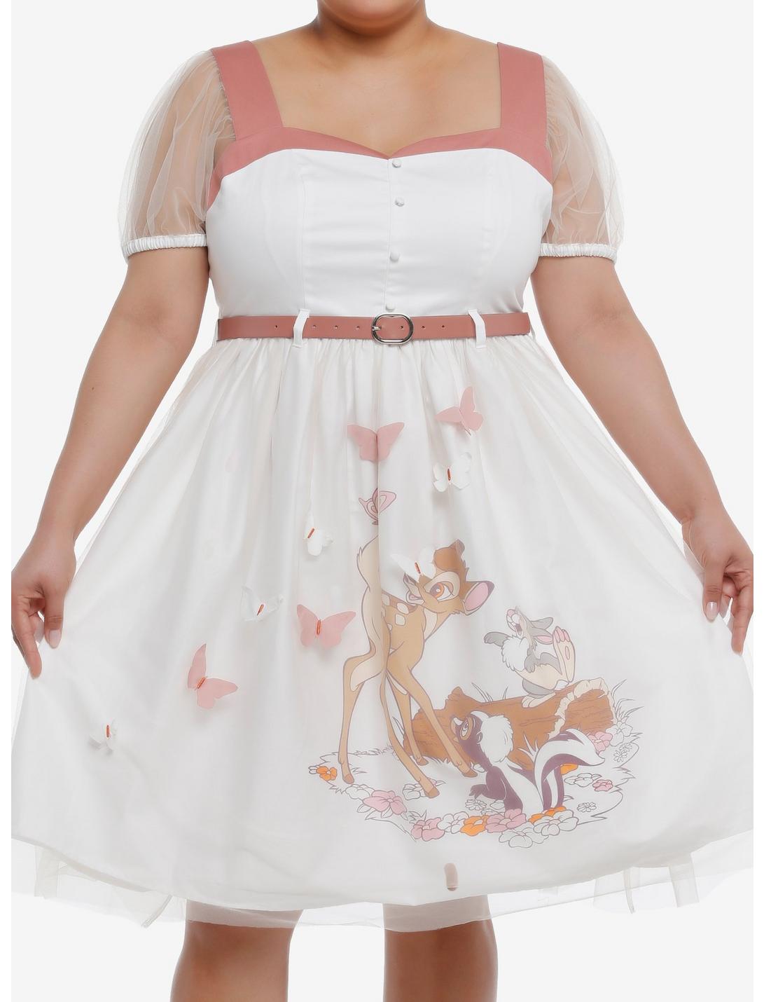 Her Universe Disney Bambi Retro Puff Sleeve Dress Plus Size Her Universe Exclusive, MULTI, hi-res