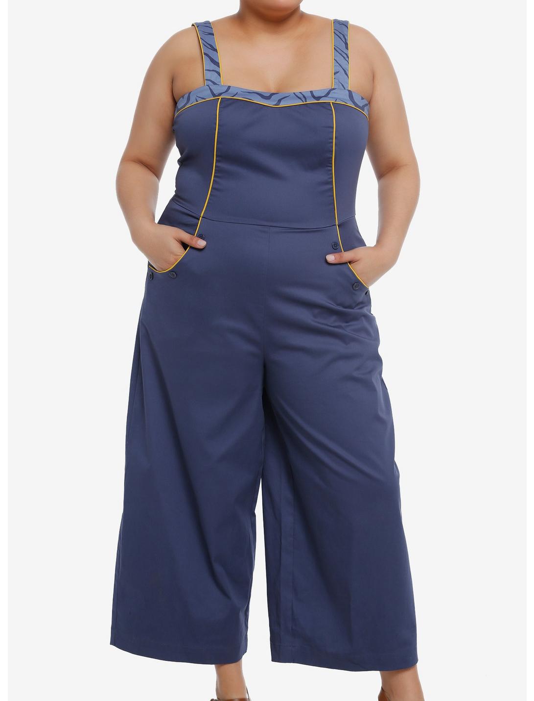 Her Universe Star Wars Ahsoka Tano Retro Jumpsuit Plus Size Her Universe Exclusive, NAVY  YELLOW, hi-res