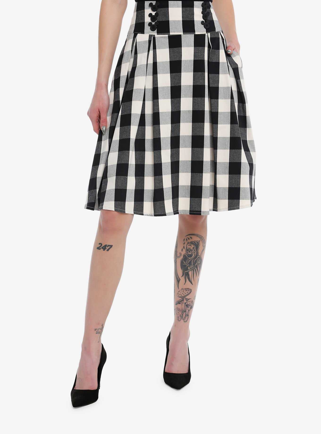 Her Universe Disney Mickey Mouse Checkered Retro Skirt Her Universe Exclusive, , hi-res