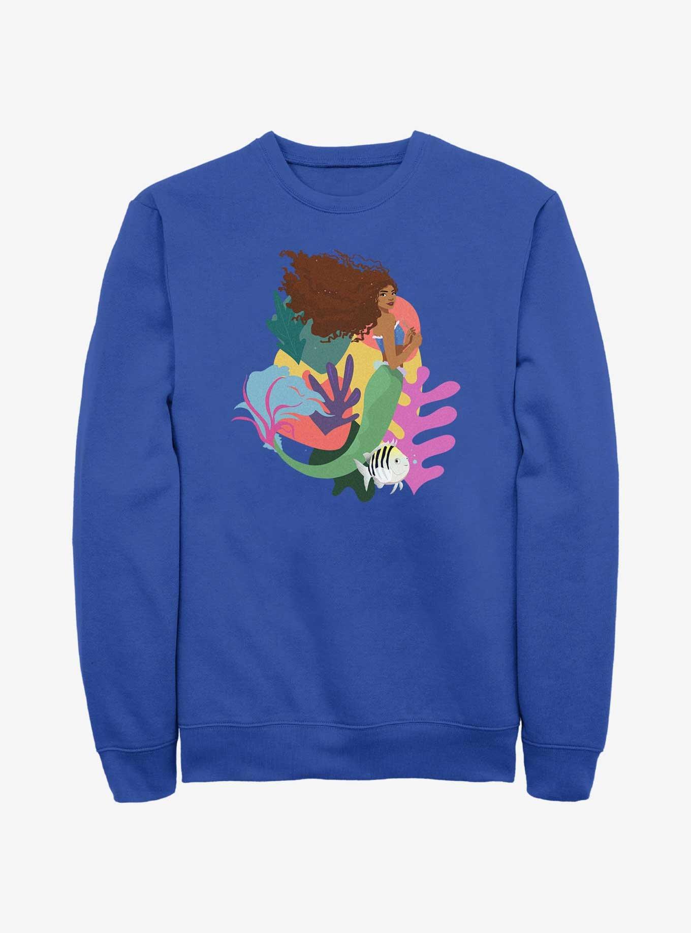 Disney The Little Mermaid Ariel With Flounder Sweatshirt, , hi-res