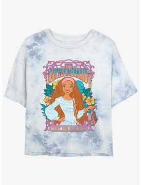 Disney The Little Mermaid Ariel Trust Your Inner Voice Girls Tie-Dye Crop T-Shirt, , hi-res