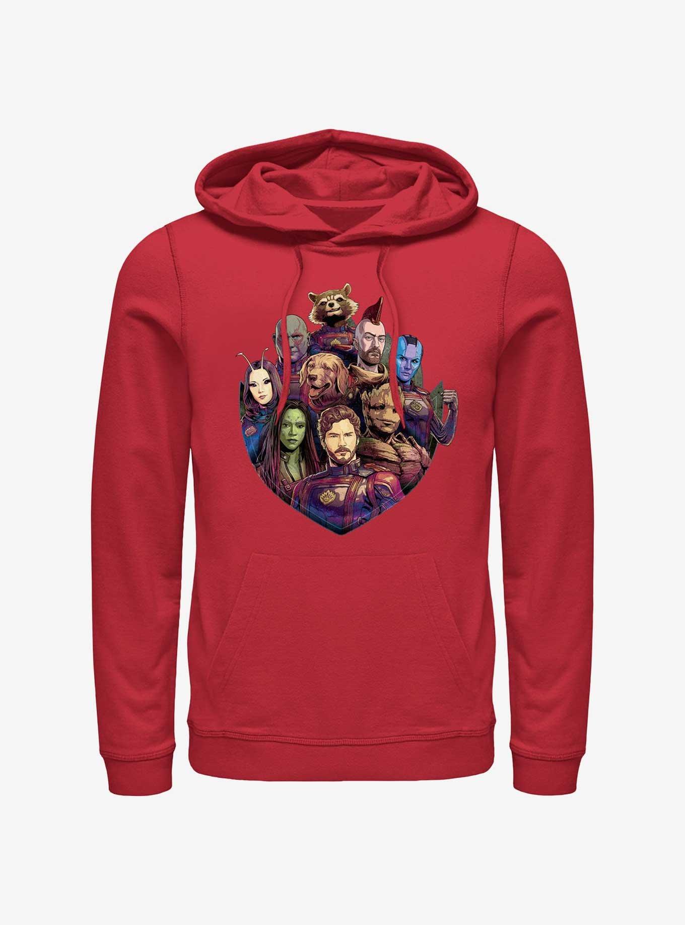 Marvel Guardians Of The Galaxy Badge Group Hoodie, , hi-res