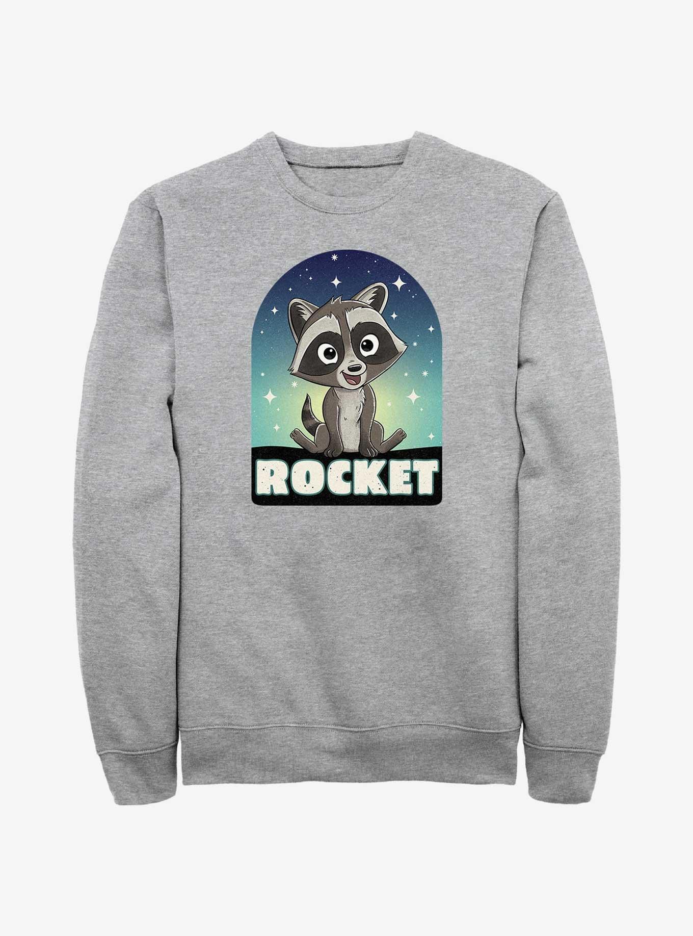 Marvel Guardians Of The Galaxy Cartoon Rocket Tombstone Sweatshirt, , hi-res