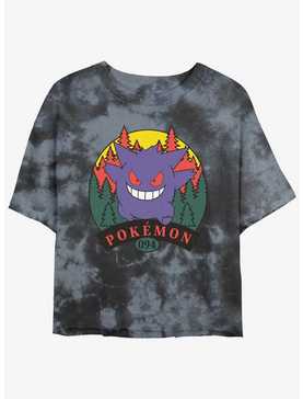 Pokemon Gengar Attack Girls Tie-Dye Crop T-Shirt, , hi-res