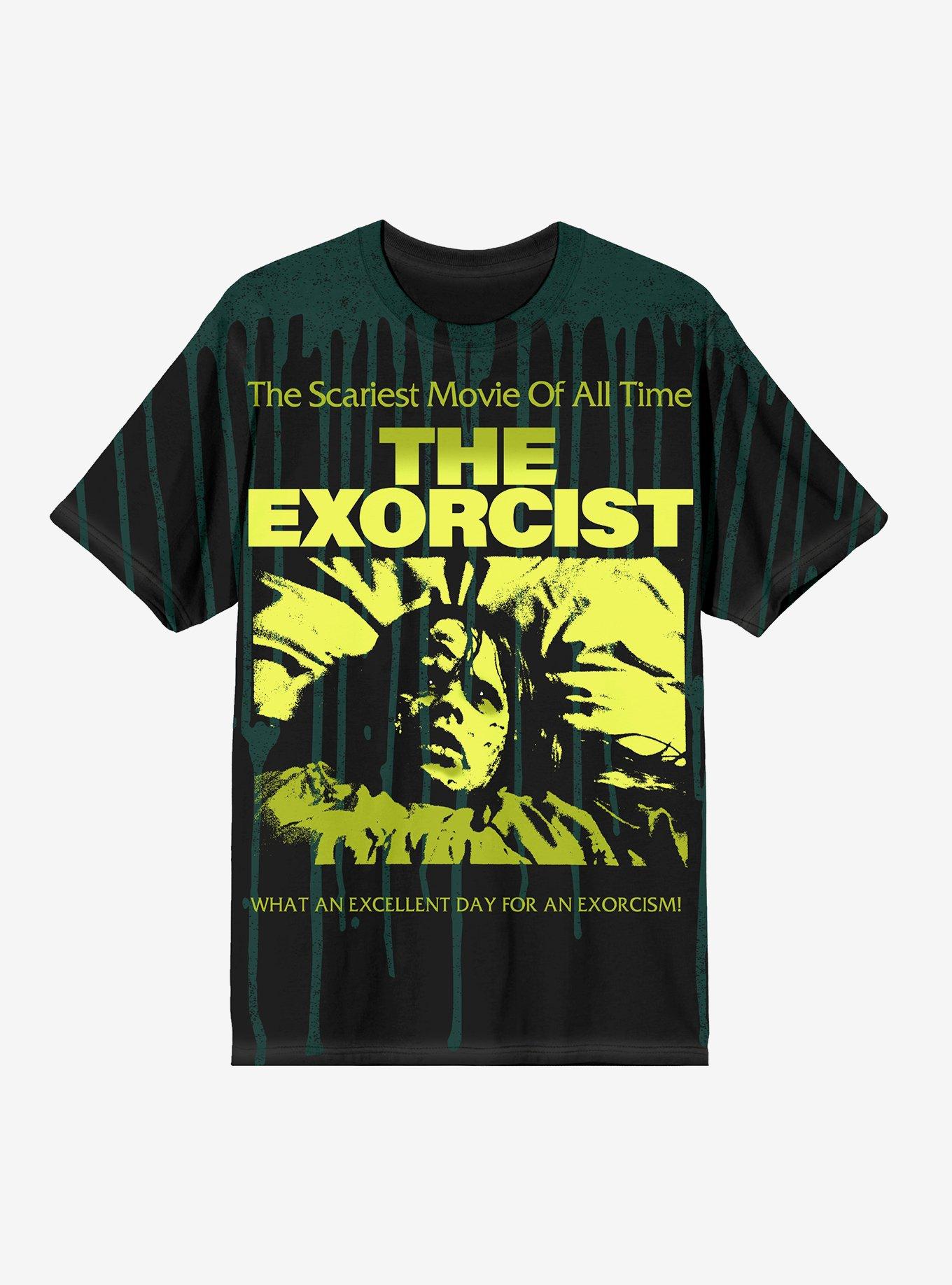 The Exorcist Bed Drip Wash T-Shirt, GREEN, hi-res