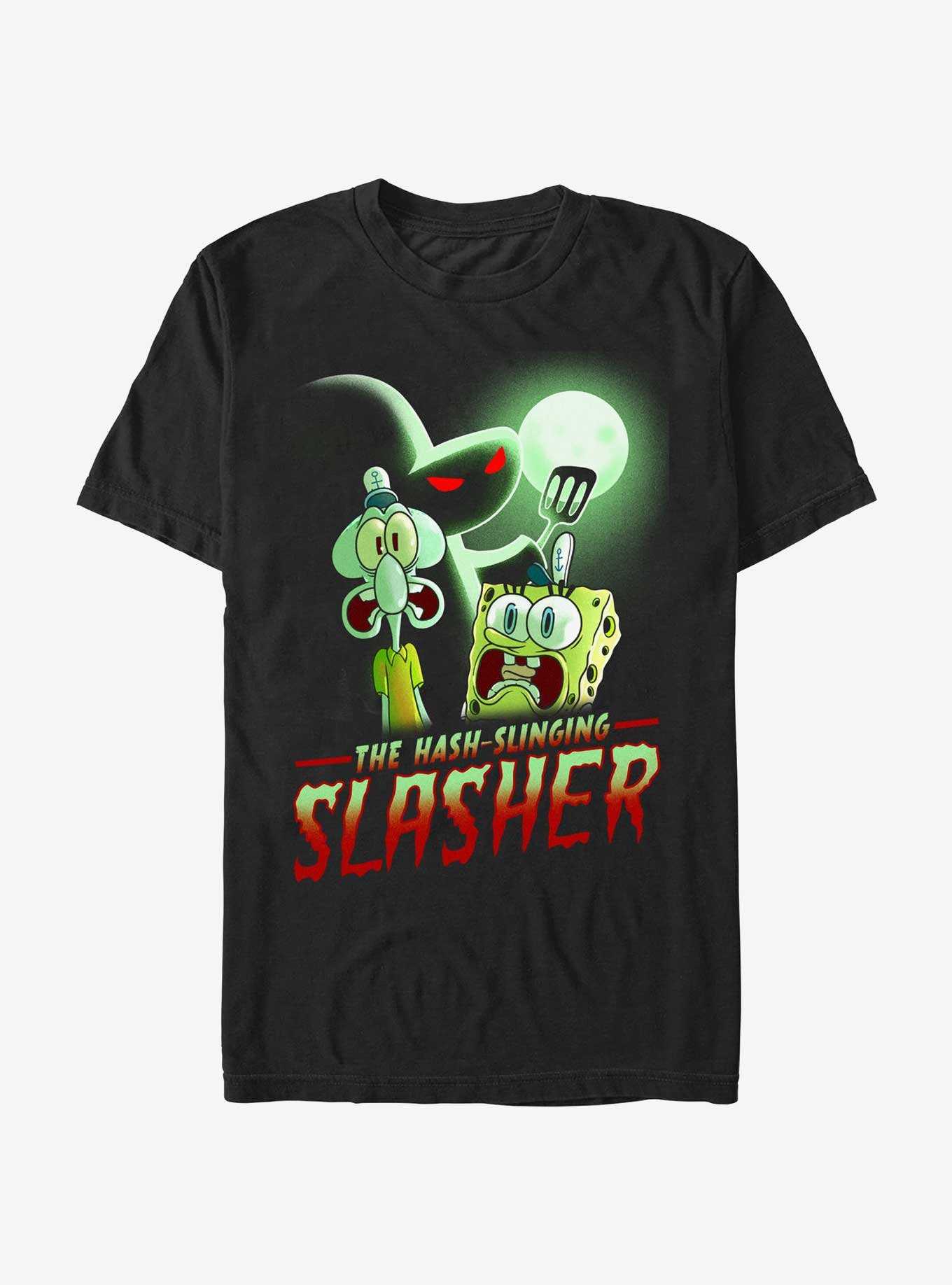 SpongeBob SquarePants Hash Slinging Slasher T Shirt BLACK Hot