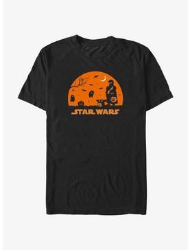Star Wars The Mandalorian Grogu And Mando Silhouette T-Shirt, , hi-res