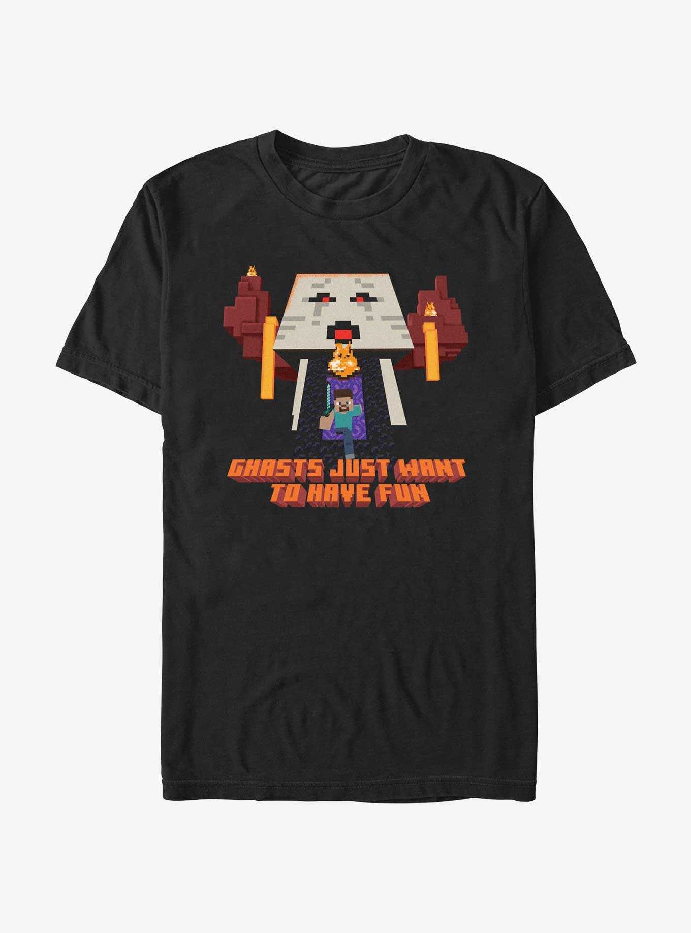 Minecraft Ghasts Just Want To Have Fun T-Shirt, , hi-res