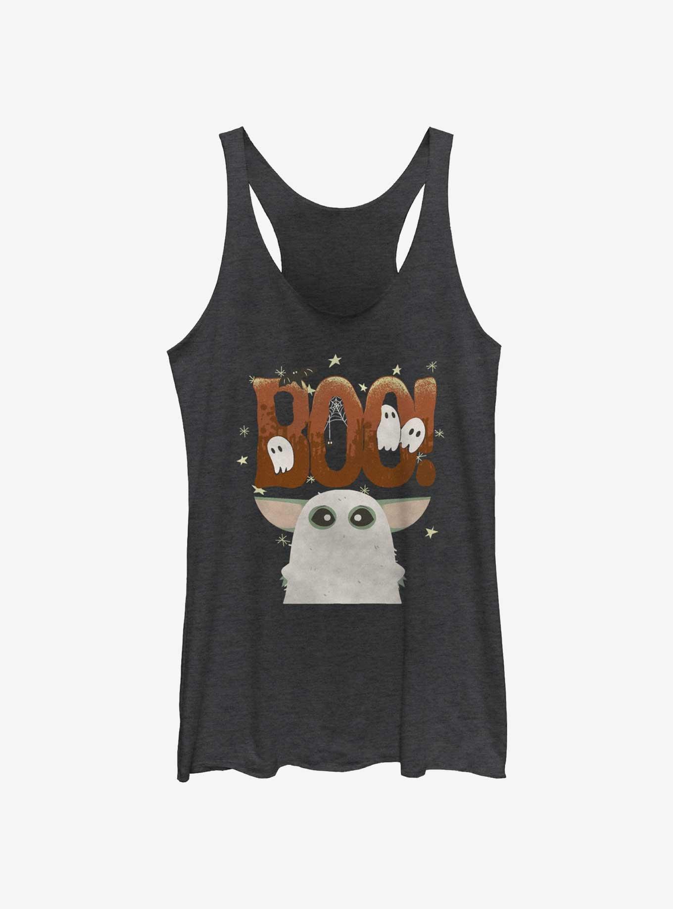 Star Wars The Mandalorian Boo Grogu Ghost Girls Tank, BLK HTR, hi-res