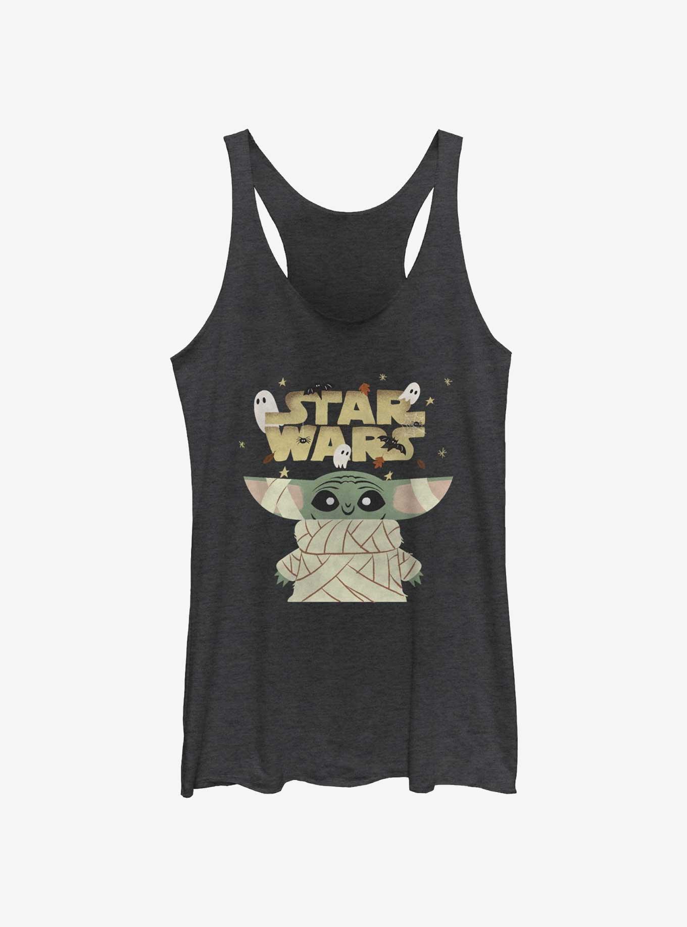 Star Wars The Mandalorian Grogu Mummy Girls Tank, BLK HTR, hi-res