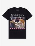 My Love Story With Yamada-Kun At Lv999 Hearts T-Shirt, BLACK, hi-res