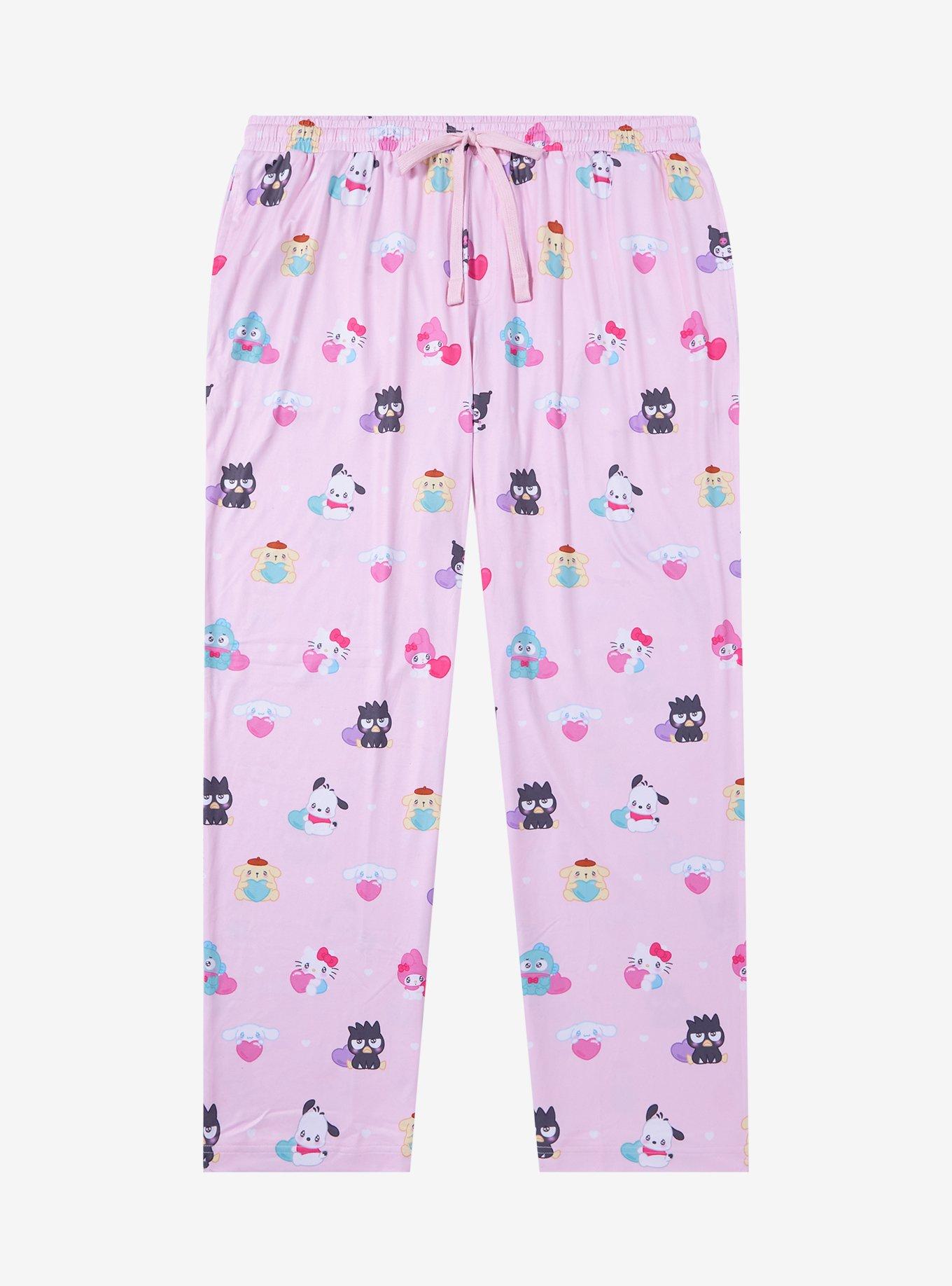 Sanrio Hello Kitty and Friends Emo Kyun Allover Print Plus Size Sleep Pants - BoxLunch Exclusive, PINK, hi-res