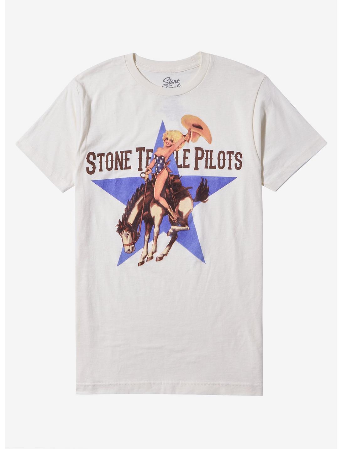 Stone Temple Pilots Cowgirl Boyfriend Fit Girls T-Shirt, CREAM, hi-res