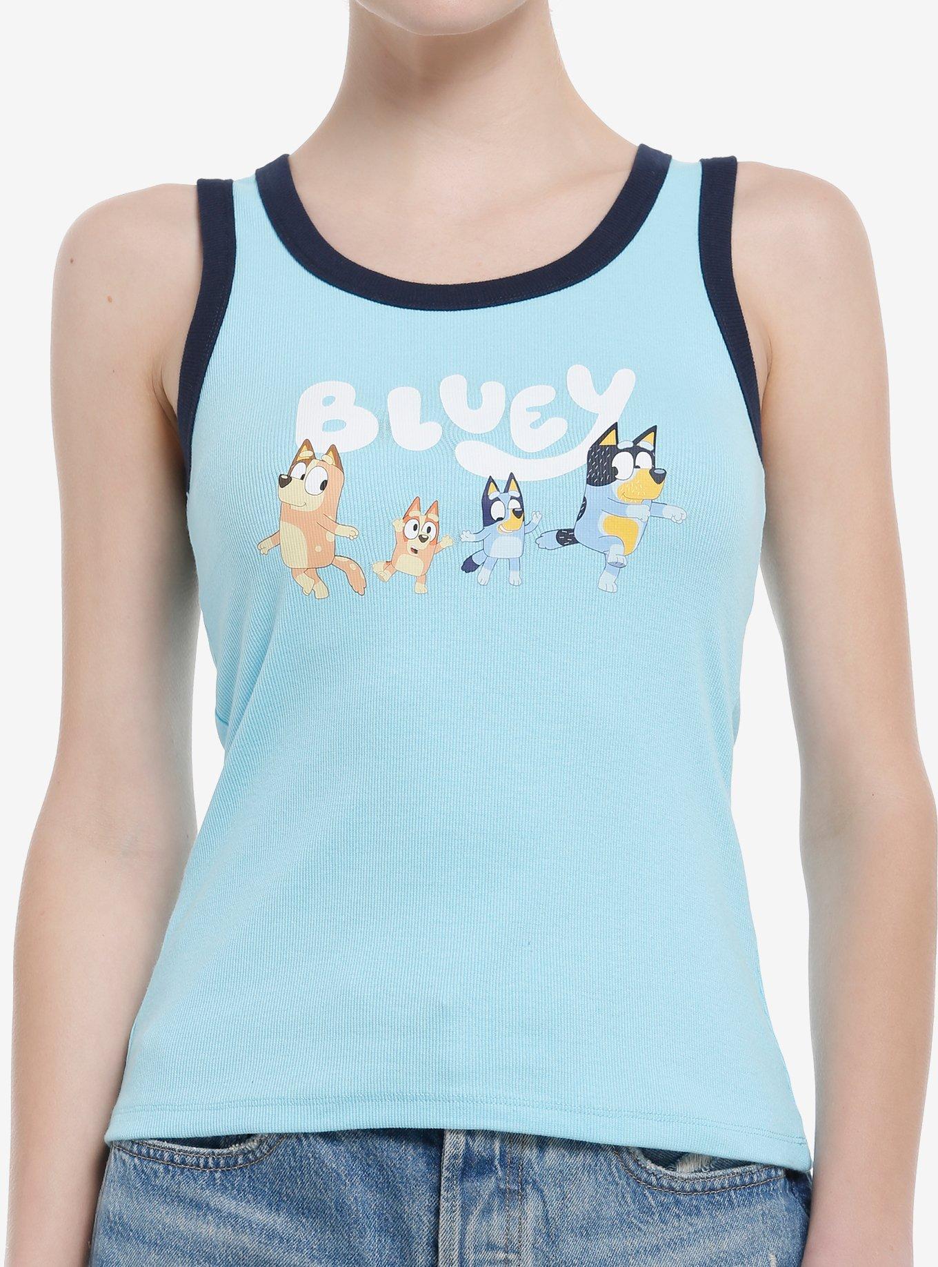 Bluey Group Ribbed Girls Tank Top, MULTI, hi-res