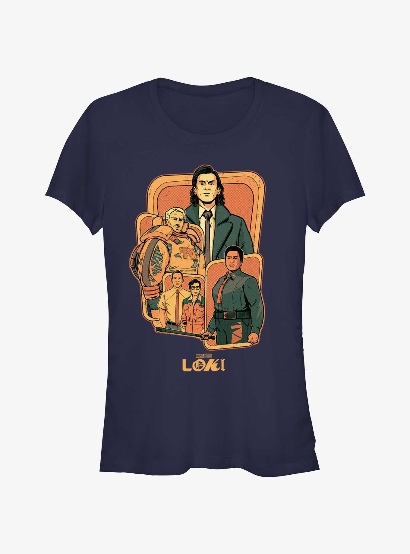 Marvel Loki TVA Group Badge Girls T-Shirt, NAVY, hi-res