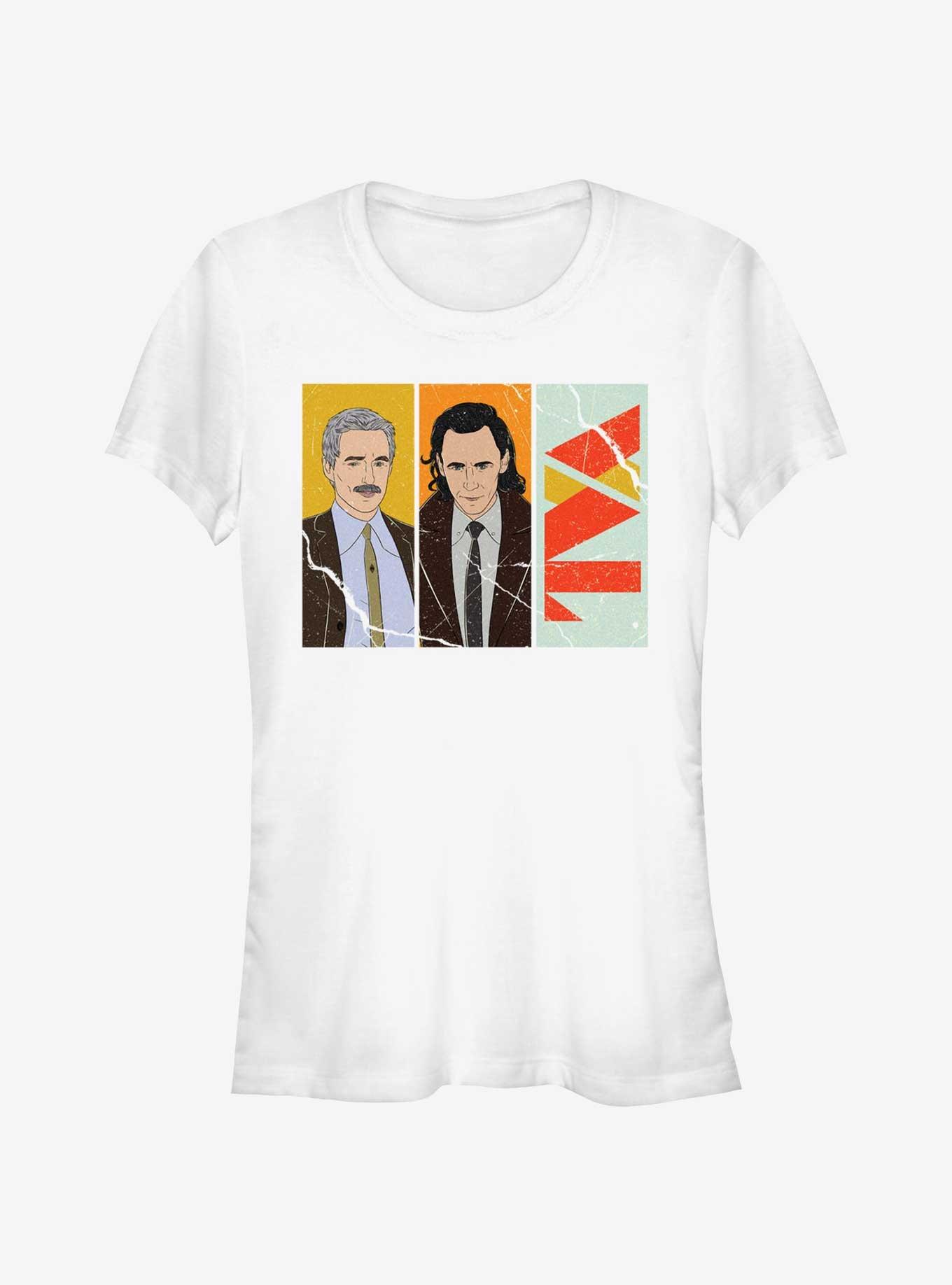Marvel Loki Mobius and Loki TVA Logo Girls T-Shirt, WHITE, hi-res